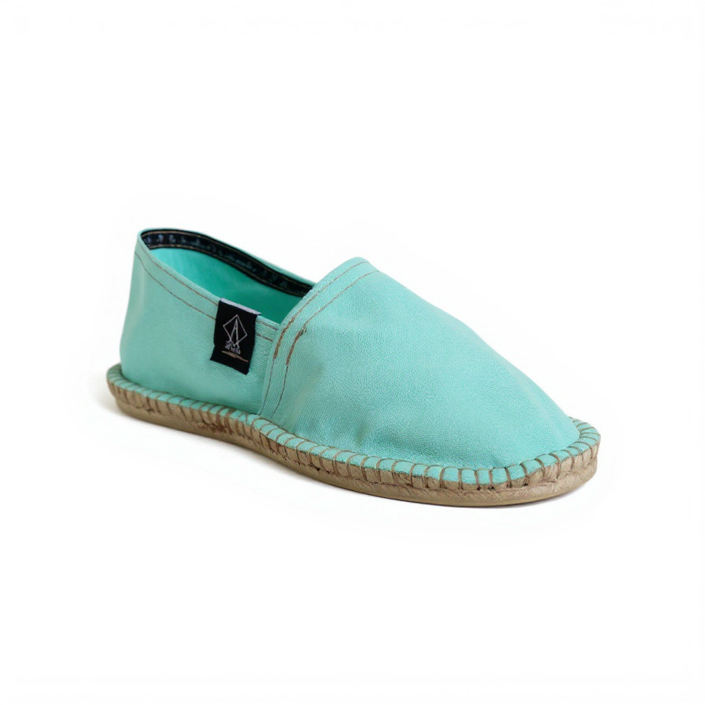Espadrille Lagon — espadrilles vertes artisanale de Mauléon