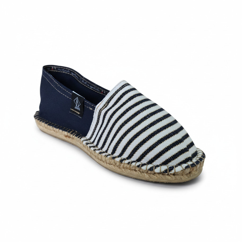 Espadrille Melt Urdina Maraduna — espadrilles rayées artisanale de Mauléon